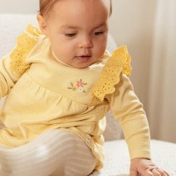 Kjole lang�rmet til babyer |�Little Dutch | Gul