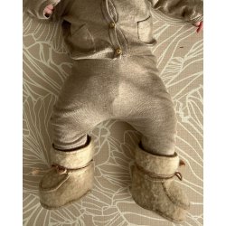 Baby hjemmesko i uld | Beige | 3-6 mdr