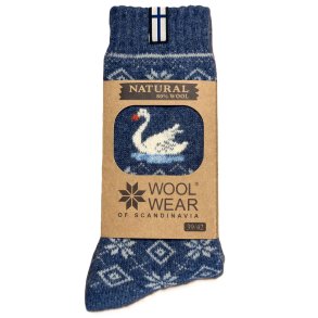 Ragsokker med svane i 80% ULD