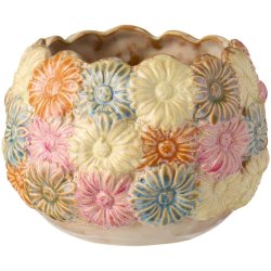 Urtepotteskjuler med blomster i keramik | Ib Laursen | Daisy