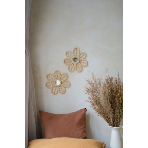 Vgpynt i rattan, blomst 1 stk.