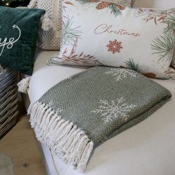 Plaid med snefnug mnster I Hndvvet I ChiqAntique