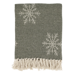 Plaid med snefnug mnster I Hndvvet I ChiqAntique