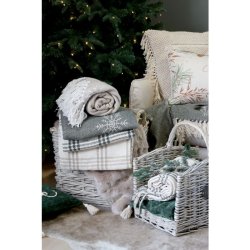 Plaid med snefnug mnster I Hndvvet I ChiqAntique