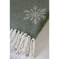 Plaid med snefnug mnster I Hndvvet I ChiqAntique