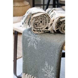 Plaid med snefnug mnster I Hndvvet I ChiqAntique