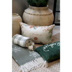 Plaid med snefnug mnster I Hndvvet I ChiqAntique