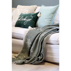 Plaid med snefnug mnster I Hndvvet I ChiqAntique