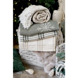 Plaid med snefnug mnster I Hndvvet I ChiqAntique