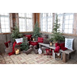 Sl�jfe i r�d velour med glimmer