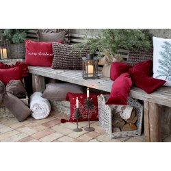 Sl�jfe i r�d velour med glimmer