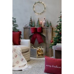 Sl�jfe i r�d velour med glimmer