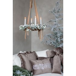 Brun velourpude med fl�sekant