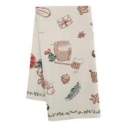 Viskestykke med julebag motiv