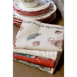 Viskestykke med julebag motiv