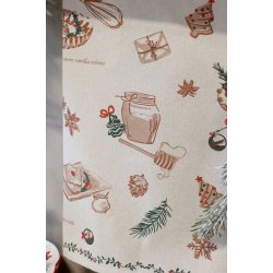 Viskestykke med julebag motiv