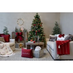 R�dt plaid af overskudsgarn |��hic Antique