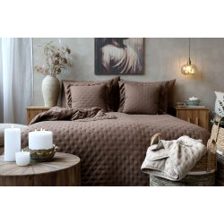 Pude med fl�se kanter I Valn�d farvet I Chic Antique