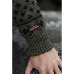 Oliven Islandsk sweater 100% ren uld.