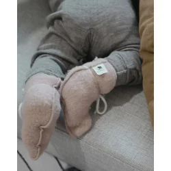 Babyfutter i uld | Beige | 0-3 mdr