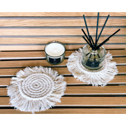 Macrame bordskne til glas