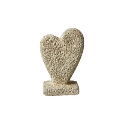 Hjerte skulptur | Cement | 8x4x12cm