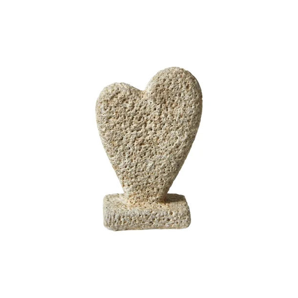 Hjerte skulptur | Cement | 8x4x12cm
