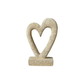 Hjerte skulptur | Cement | 13x6x20cm 