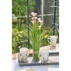 Porcel�nskrus med blomster motiv I Speedtsberg