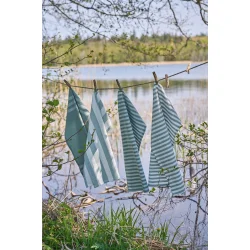 Viskestykke 50x70cm | Gr�n stribet | Bomuld