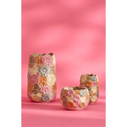 Urtepotteskjuler med blomster i keramik | Ib Laursen | Daisy