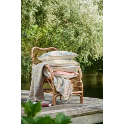 Plaid multifarvet i gr�n, bl� &amp; turkis version | IB Laursen