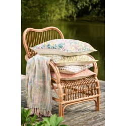 Plaid multifarvet i gr�n, bl� &amp; turkis version | IB Laursen