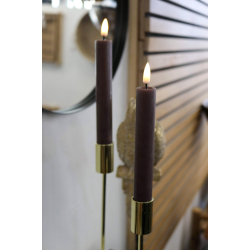 LED Lys l Deluxe Homeart l Mokka Kronelys l 2 stk l D2 x H15