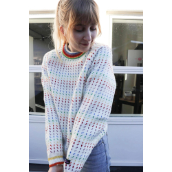 Pridelender sweater af 100% kamgarns-uld