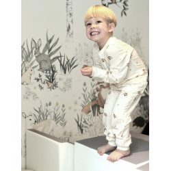 Bambus 2 delt pyjamas st, Lys beige