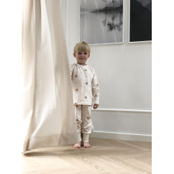 Bambus 2 delt pyjamas st, Lys beige