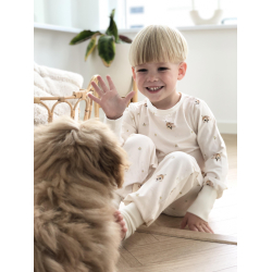 Bambus 2 delt pyjamas st, Lys beige