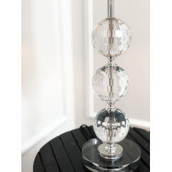 Bordlampe d28x54cm Glas/velour | Speedtsberg | Beige