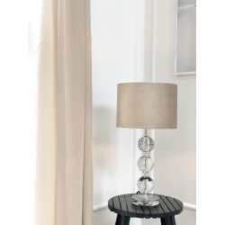 Bordlampe d28x54cm Glas/velour | Speedtsberg | Beige