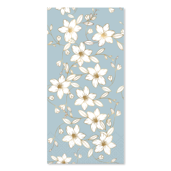 Servietter i bl� med blomster I Chic Antique