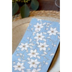 Servietter i bl� med blomster I Chic Antique
