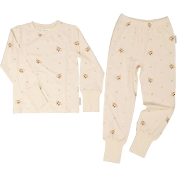 Bambus 2 delt pyjamas st, Lys beige