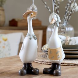 G�s med t�rkl�de &amp; hat I S�t af 2 stk I ChiqAntique