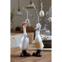 G�s med t�rkl�de &amp; hat I S�t af 2 stk I ChiqAntique