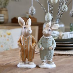 Kaniner med pyjamas I S�t af 2 I ChiqAntique