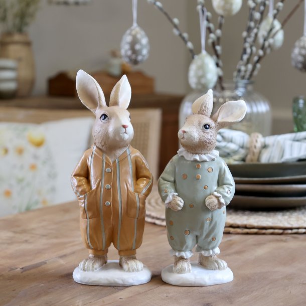 Kaniner med pyjamas I S�t af 2 I ChiqAntique