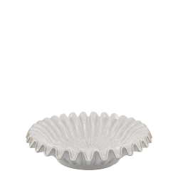 Fad med rillet kant I Hvid I ChiqAntique