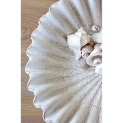 Fad med rillet kant I Hvid I ChiqAntique