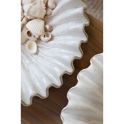 Fad med rillet kant I Hvid I ChiqAntique